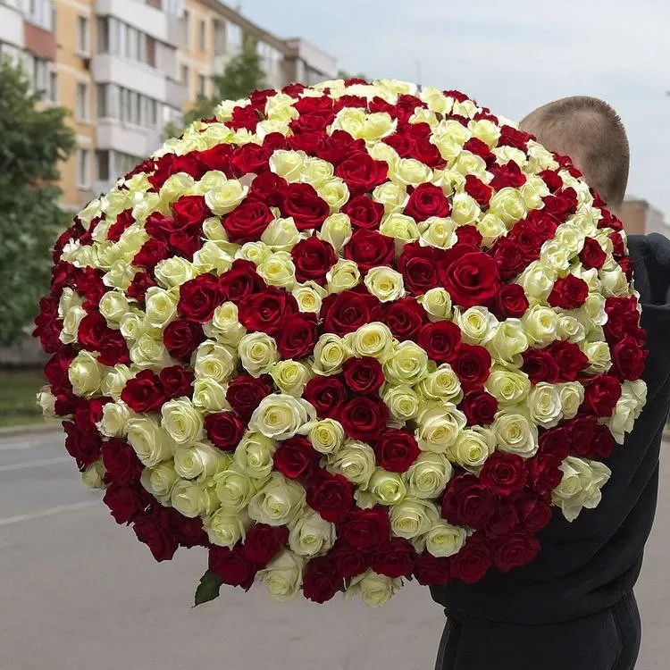 301 роза микс 80см